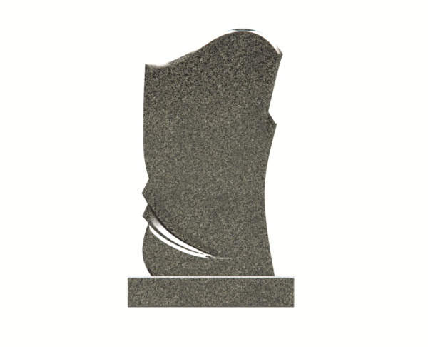 Modern Asymmetrical Granite Headstone – Elegant and Unique Memorial - Image 2