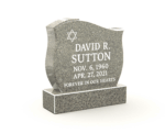 Graceful Curved Memorial with Star of David