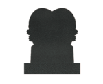 Heart-Shaped Memorial Headstone with Floral Engraving in a Peaceful Cemetery - Image 2