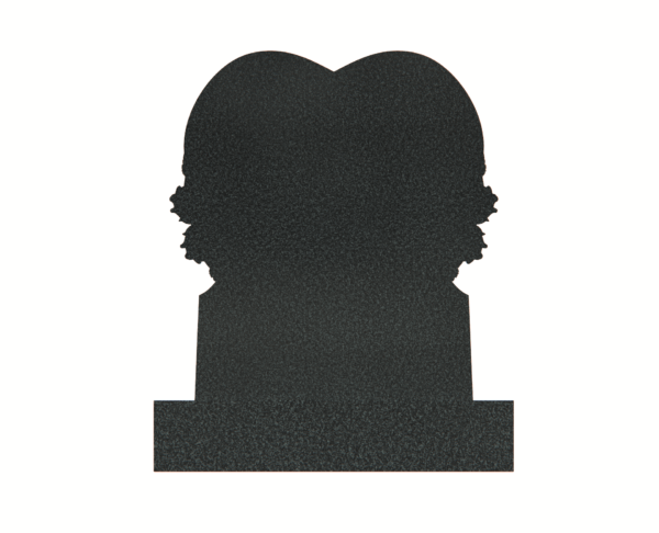 Heart-Shaped Memorial Headstone with Floral Engraving in a Peaceful Cemetery - Image 2