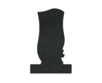Elegant Granite Headstone with Leaf Engraving - Image 2