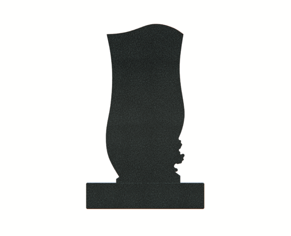 Elegant Granite Headstone with Leaf Engraving - Image 2