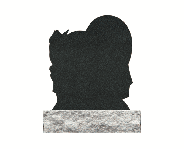 Heart-Shaped Granite Memorial Headstone - Image 2