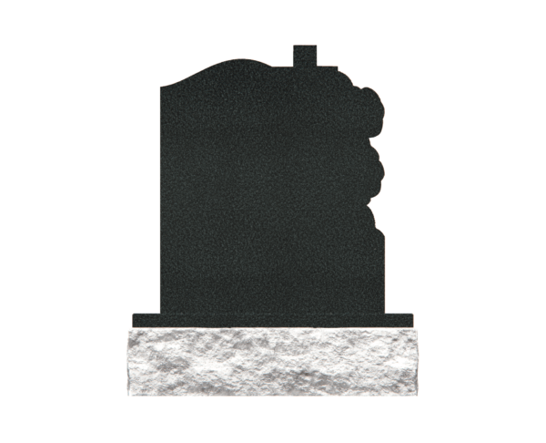 Headstone - Granite Orthodox Cross  with Floral Engraving - Image 2