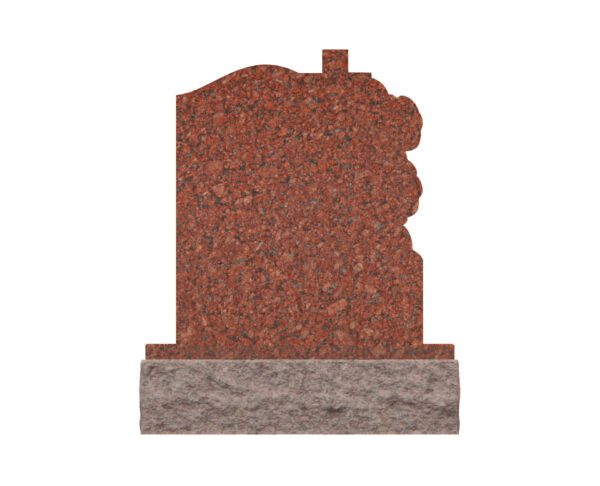 Headstone - Granite Orthodox Cross  with Floral Engraving - Image 2