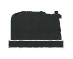 Elegant Granite Headstone with Draped Cross and Rose Engraving - Image 2