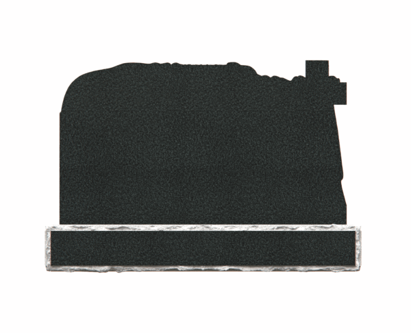 Elegant Granite Headstone with Draped Cross and Rose Engraving - Image 2