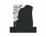 Elegant Brown Granite Headstone with Rose Engraving - Image 3