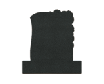 Elegant Brown Granite Headstone with Rose Engraving - Image 2