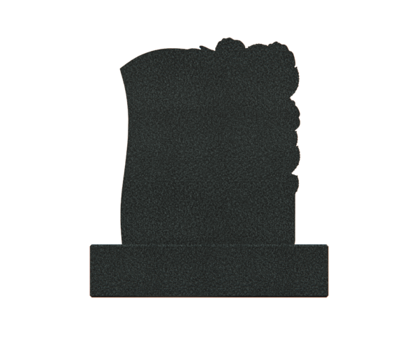 Elegant Brown Granite Headstone with Rose Engraving - Image 2