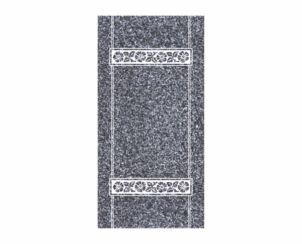 Elegant Ledger Memorial Stone with Floral Motif - Image 2