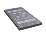 Elegant Ledger Memorial Stone with Floral Motif