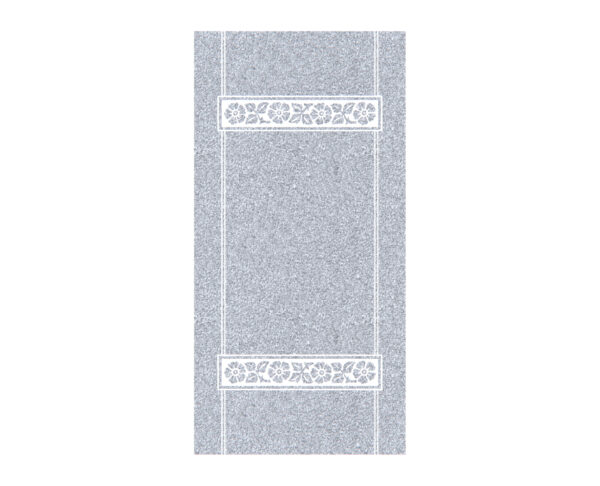 Elegant Ledger Memorial Stone with Floral Motif - Image 2