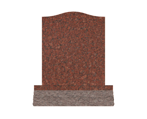 Islamic Upright Headstone with Shahada Inscription and Rose - Image 2