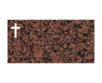Elegant Flat Headstone with Cross Symbol - Image 2