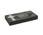 Flat Granite Grave Marker with Celtic Cross and Shamrocks