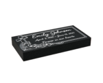 Elegant Flat Granite Memorial with Angel and Cross