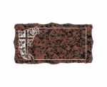 Traditional Bevel Granite Headstone with Cross and Rose - Image 2