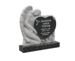 Angel of Peace Heart-Shaped Memorial in Granite