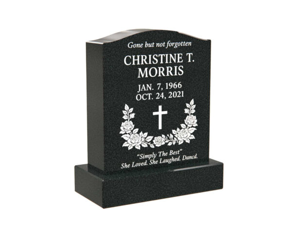 Elegant Granite Headstone with Arched Top - Image 1
