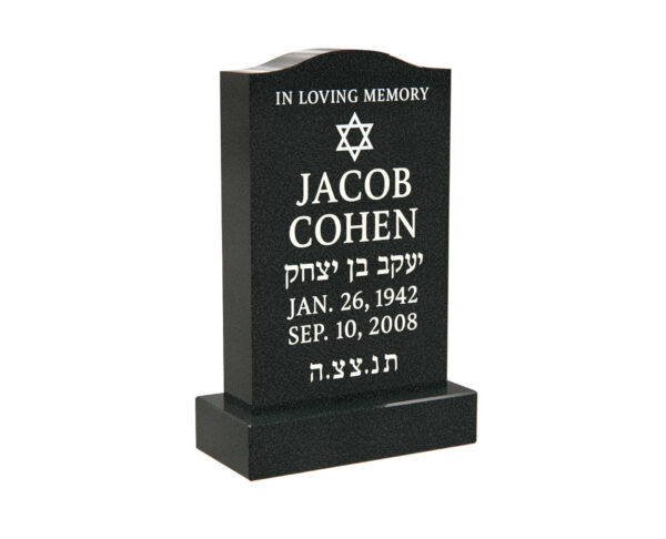 Elegant Upright Headstone with Arched Top - Image 1