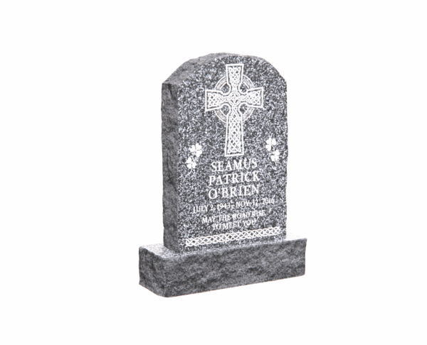 Traditional Upright Memorial with Celtic Cross - Image 1