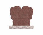 Heart-Shaped Granite Memorial with Roses - Image 2