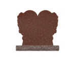 Heart-Shaped Granite Memorial with Roses - Image 2