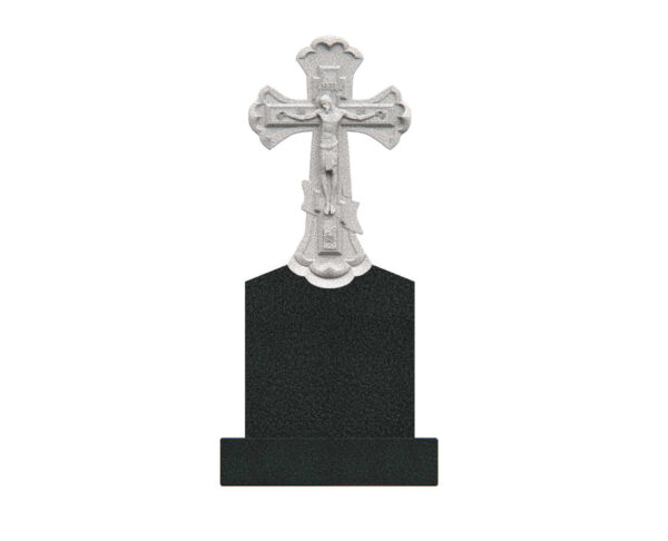 Orthodox Gravestone with Carved Crucifix Cross - Image 2