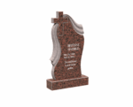Artistic Monument with Draped Design and Cross Accent