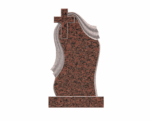 Artistic Monument with Draped Design and Cross Accent - Image 2