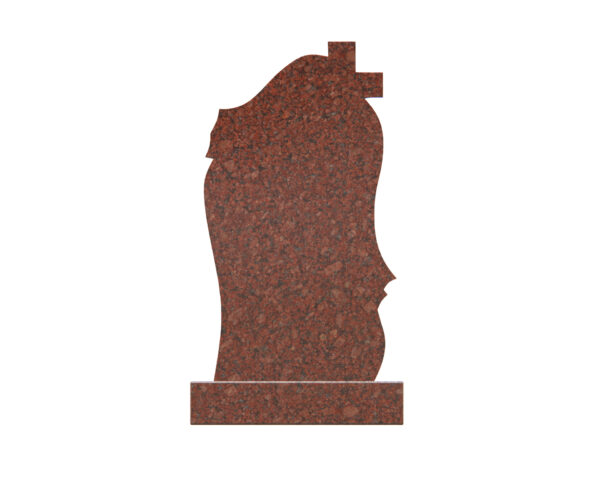 Artistic Monument with Draped Design and Cross Accent - Image 2