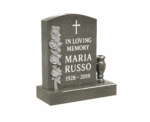 Upright Granite Memorial with Carved Roses