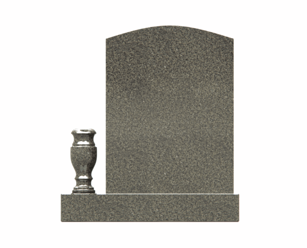 Upright Granite Memorial with Carved Roses - Image 2