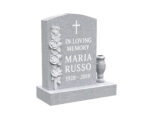 Upright Granite Memorial with Carved Roses