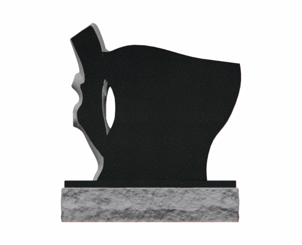 Upright Granite Headstone with Tree Carving and Floral Engraving - Image 2