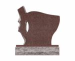 Upright Granite Headstone with Tree Carving and Floral Engraving - Image 2