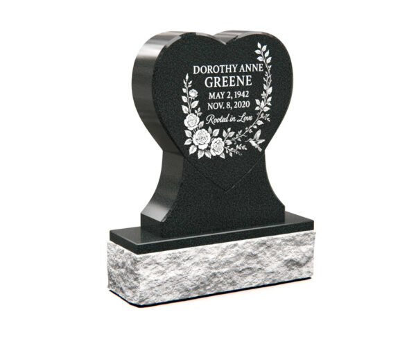 Heart-Shaped Memorial Headstone – Symbol of Love and Remembrance - Image 1