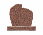 Headstone with Carved Cross, Rose, and Personalized Engraving - Image 2