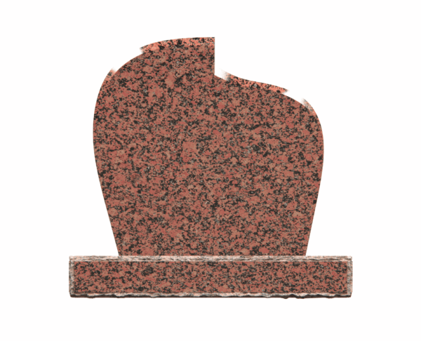 Headstone with Carved Cross, Rose, and Personalized Engraving - Image 2