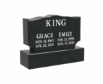 Open Book Memorial with Family Name and Companion Design