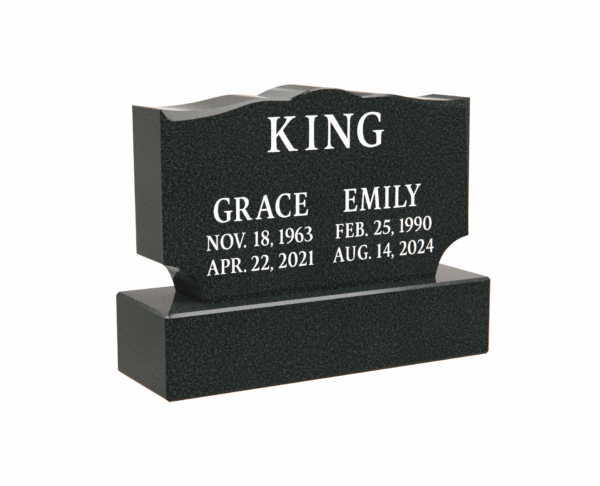 Open Book Memorial with Family Name and Companion Design - Image 1