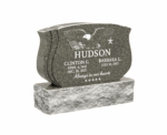 Patriotic Companion Headstone with Eagle and Flag Design