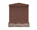 Upright Granite Columbarium Style Headstone with Cross - Image 2