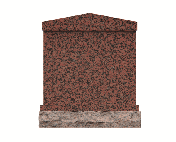 Upright Granite Columbarium Style Headstone with Cross - Image 2