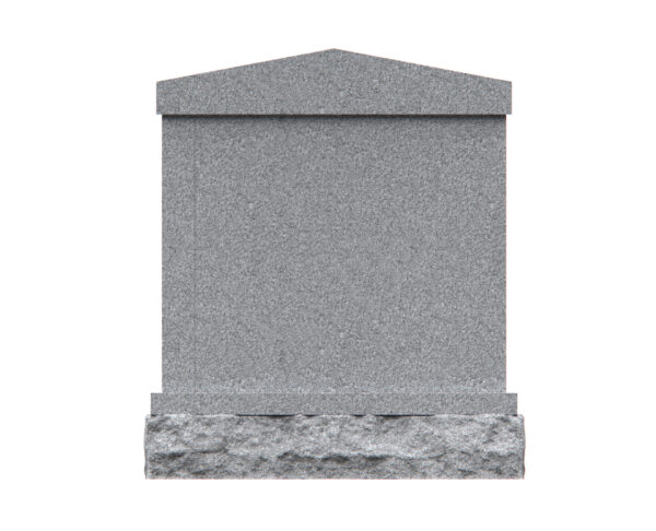 Upright Granite Columbarium Style Headstone with Cross - Image 2