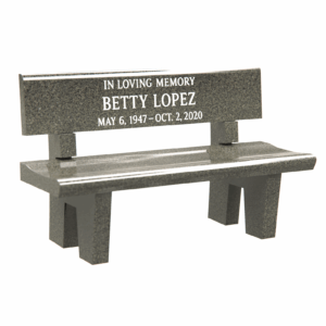 Granite Memorial Bench with  Engraving