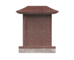Asian-Inspired Granite Monument with Bamboo and Crane Motifs - Image 2