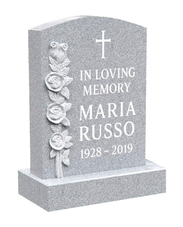 photo_2_2025-12-22_17-41-30 Upright Granite Memorial with Carved Roses - Image 1