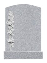 Upright Granite Memorial with Carved Roses - Image 3